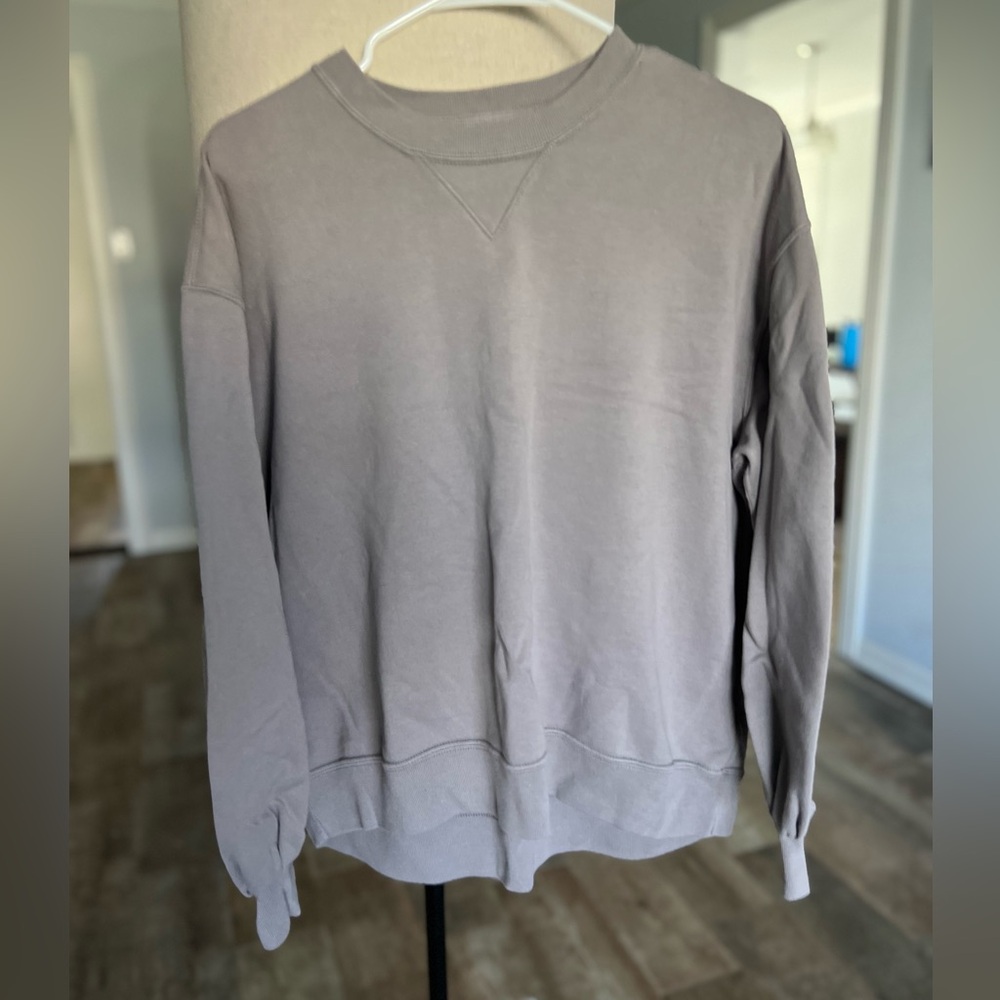 Abercrombie & Fitch, Soft A&F Collection pull over, size L, gray
